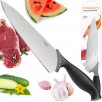 NÓŻ SZEFA KUCHNI FISKARS DO KROJENIA MIESA WARZYW OWOCÓW 20CM OSTRY MOCNY