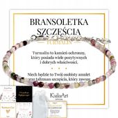 BRANSOLETKA TURMALIN KOLOROWY 2 mm Z KAMIENI NATURALNYCH SZCZĘŚCIA