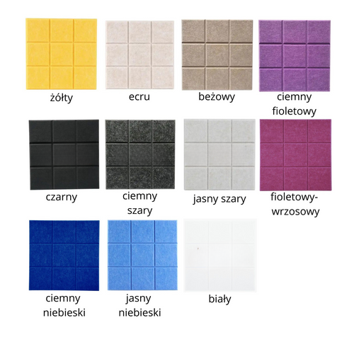 Panele Ścienne Filcowe 3D Kwadrat Zagłówek Samoprzylepne Akustyczne Soft na Arena.pl