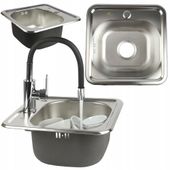 ZLEW KUCHENNY JEDNOKOMOROWY ZLEWOZMYWAK KWADRATOWY NOWOCZESNY I PRAKTYCZNY