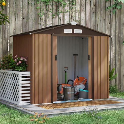 Domek narzędziowy z ramą podłogową, stalowy na Arena.pl