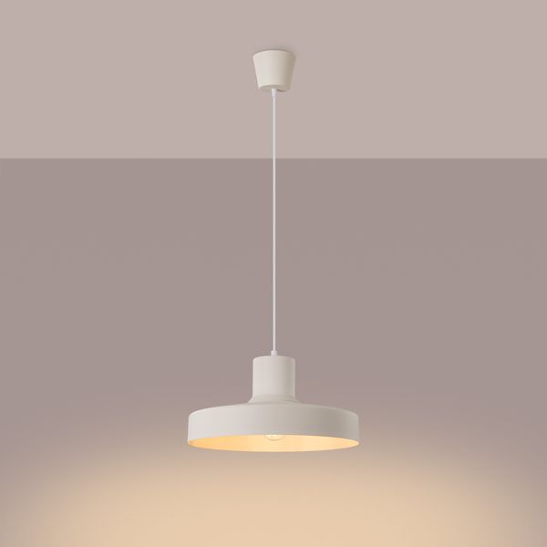 Lampa wisząca BILO beżowa zdjęcie 3