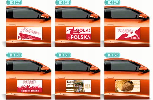 Magnes na samochód reklama magnetyczna 60x30 USŁUGI SPRZĄTANIE dużo wzorów na Arena.pl