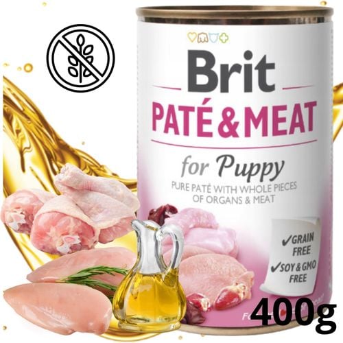 mokra karma dla psa brit pate & meat puppy 400 g indyk i kurczak szczenięta na Arena.pl