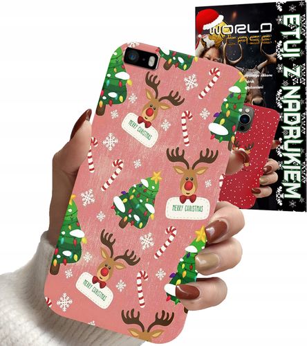 ETUI CASE DO IPHONE SE 2020 - ŚWIĄTECZNE WZORY NA ŚWIĘTA RENIFER CHOINKA na Arena.pl
