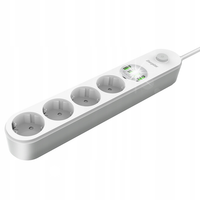 LISTWA ZASILAJĄCA Z WYŁĄCZNIKIEM Energizer 4x SCHUKO 4x USB-A 2500W 10A KAB