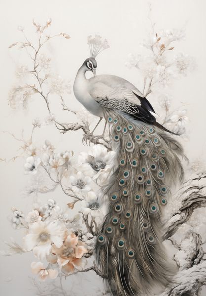 Plakat 68x98cm Pawia Gracja zdjęcie 1