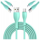 kabel joyroom bowling data cable s-2030m8 usb-a / micro usb 3a 2m - zielony