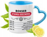 Dla Boksera Kubek Błękitny Z Uszkiem W Kształcie Serca Na Prezent
