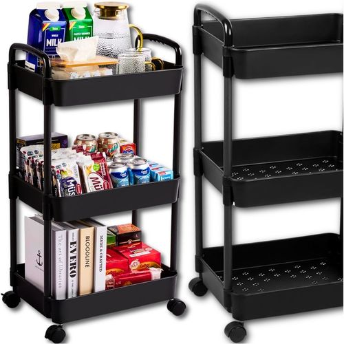 Wózek kuchenny STOLIK NA KÓŁKACH WÓZEK 3 POZIOMOWY BLOKADA KÓŁEK na Arena.pl