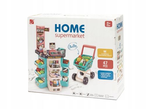 SUPERMARKET SKLEP SPOŻYWCZY Z WYPOSAŻENIEM KASA FISKALNA + WÓZEK MIĘTOWY na Arena.pl