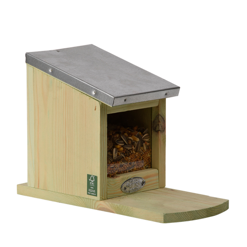 Karmnik dla wiewiórek drewniany - ocynkowany dach na Arena.pl