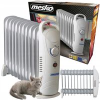Grzejnik Olejowy Mesko MS 7806 - 11 Żeberek, 1200W, Regulacja Temperatury