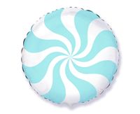 Balon foliowy lizak jasny niebieski,  45 cm