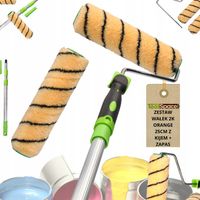 WAŁEK MALARSKI 25cm Zestaw do malowania Ścian i Sufitów Kij teleskopowy PL