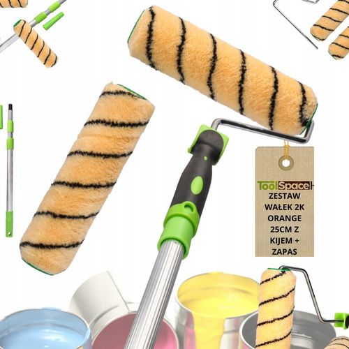 WAŁEK MALARSKI 25cm Zestaw do malowania Ścian i Sufitów Kij teleskopowy PL na Arena.pl