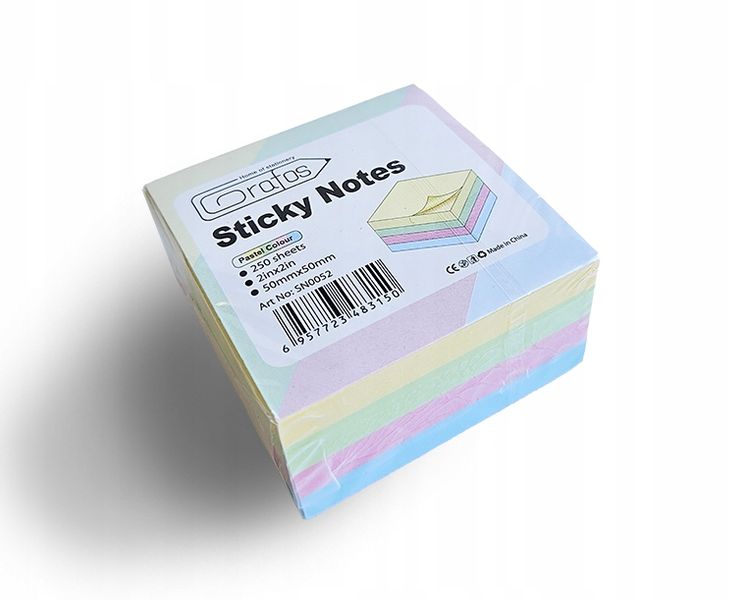 Sticky Notes karteczki samoprzylepne 5x5cm 250arkuszy zdjęcie 1