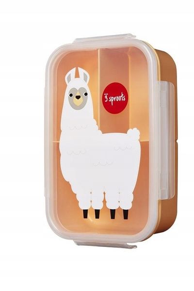 3 Sprouts Lunchbox Bento Lama Peach zdjęcie 1