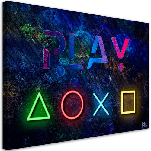 Obraz na płótnie, Przyciski do kontrolera i napis play 60x40 60x40 na Arena.pl