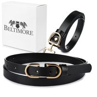 Beltimore Skórzany Damski Pasek Do Spodni 1,8 Cm Czarny U63