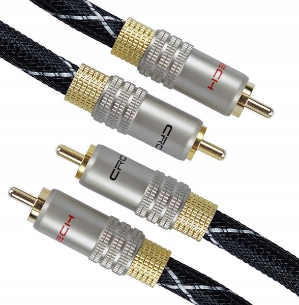 Kabel przewód cinch 2RCA-2RCA CROSS-TECH OFC 1m zdjęcie 1