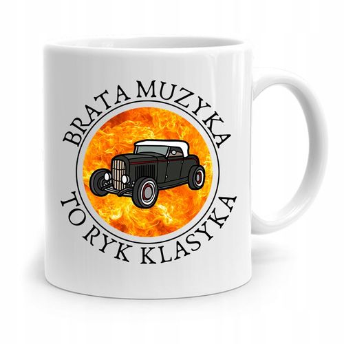 Kubek Prezent Dla Brata Muzyka To Ryk Klasyka Z Nadrukiem Ze Zdjęciem na Arena.pl