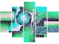 OBRAZ ABSTRAKCYJNY TANIEC ZIELENI