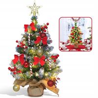 CHOINKA SZTUCZNA 60 CM MAŁA BOŻONARODZENIOWA LED DEKORACJA STOŁU PREZENT