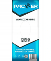 woreczki torebki HDPE 22x32 (14x4x32) cm Atestowane PACKER  - 700 szt
