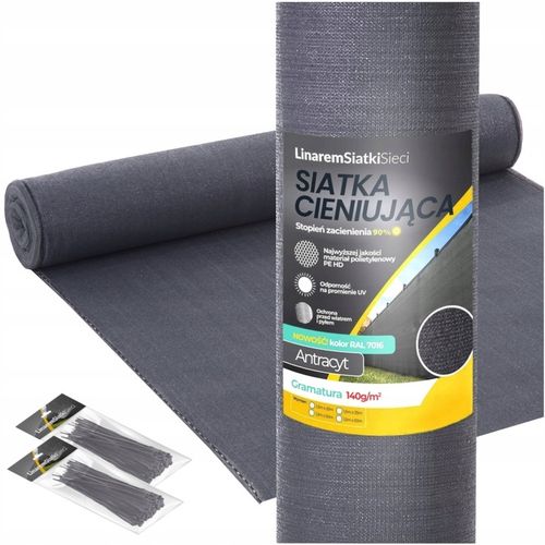 SIATKA CIENIUJĄCA 1,2x50m MASKUJĄCA 90% OSŁONA MATA NA OGRODZENIE PŁOT na Arena.pl