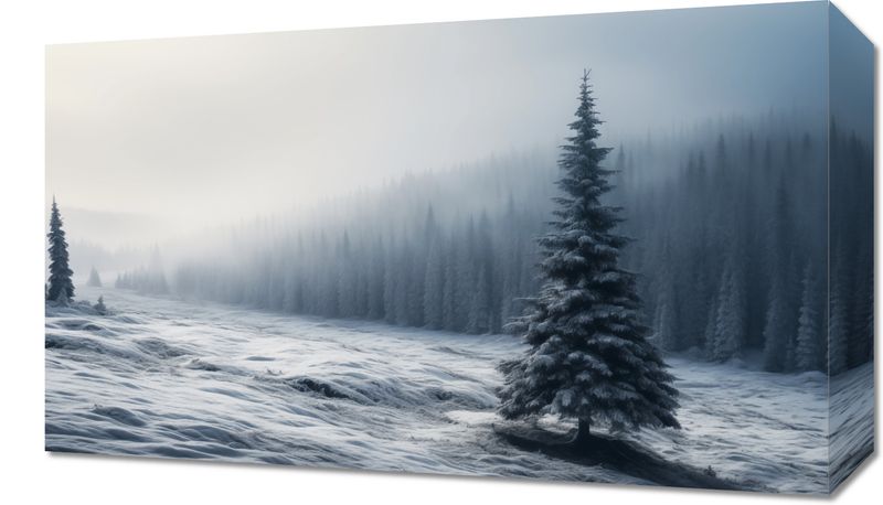 Obraz 50x30cm Samotna Choinka zdjęcie 1