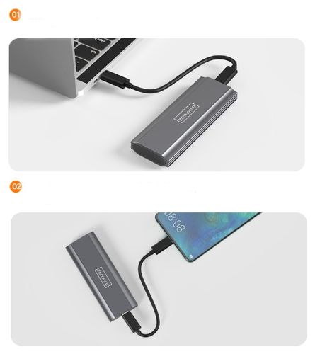 Obudowa na dysk SSD NVME SATA PCIe M.2 USB-C HUB Adapter Kieszeń dysku M2 na Arena.pl