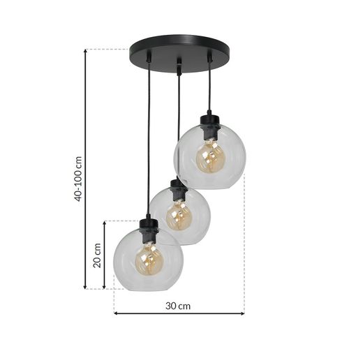 Lampa wisząca SOFIA CLEAR 3xE27 na Arena.pl