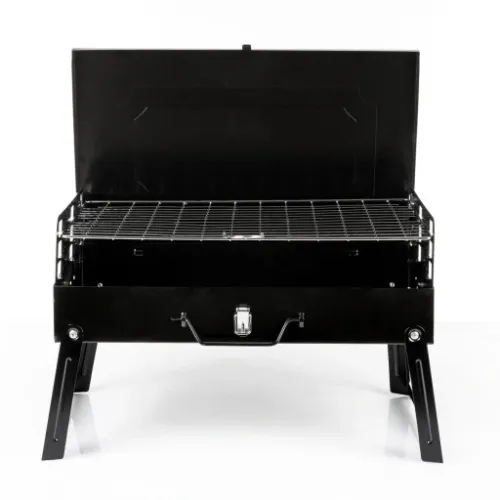 GRILL WĘGLOWY OGRODOWY PRZENOŚNY TURYSTYCZNY WALIZKA + RUSZT + AKCESORIA na Arena.pl