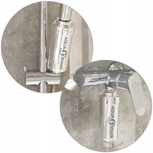 FILTR do WODY PRYSZNICOWY AQUA shock CHROM Srebrny na Arena.pl