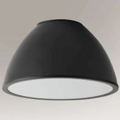 Industrialna LAMPA sufitowa SASEBO 7968 Shilo metalowa OPRAWA okrągły plafon czarny
