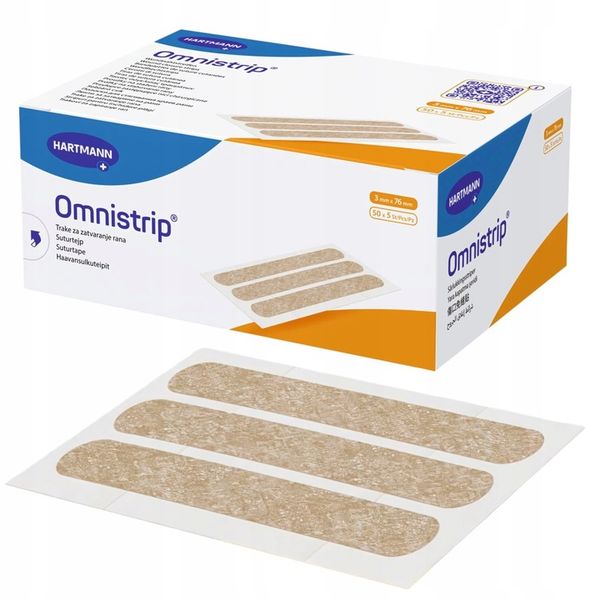 10x6szt OMNISTRIP plastry szwy paski do zamykania ran przecięć skóry 6x38mm zdjęcie 3