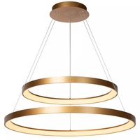 Sypialniana lampa wisząca Vidal LED 92W 2700K złote pierścienie