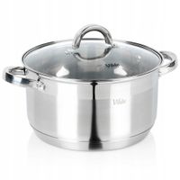 Garnek STALOWY tradycyjny z pokrywką do gotowania INOXCELLENT 24 cm 5,8L