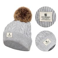 szara czapka zimowa z wywijanym ściągaczem - peterson