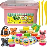 ZESTAW Magiczna plastelina masa piankowa PIANKOLINA 24szt + WALIZKA + Akces