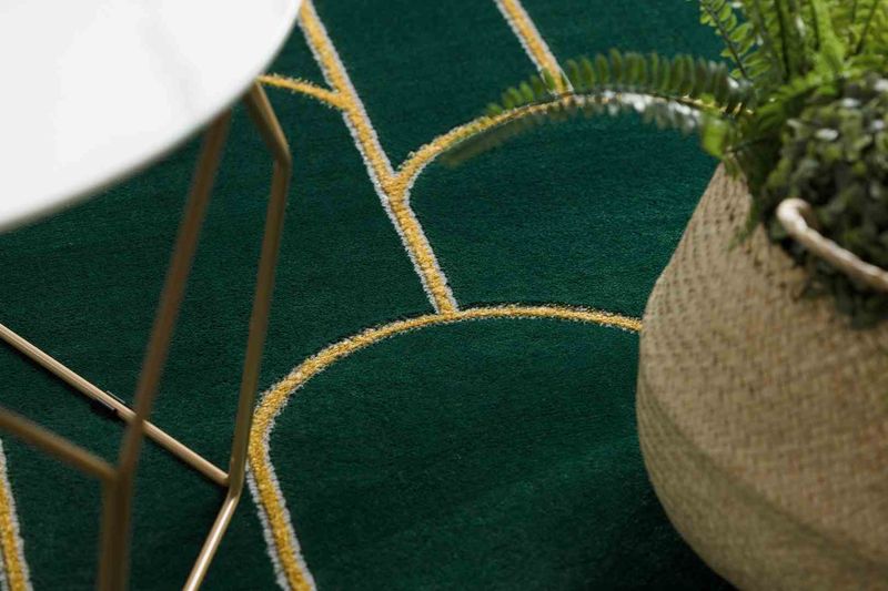 RUG/LU/ESTEMA/ARTDECO2/BOTTLEGREEN+GOLD/80x150 zdjęcie 3