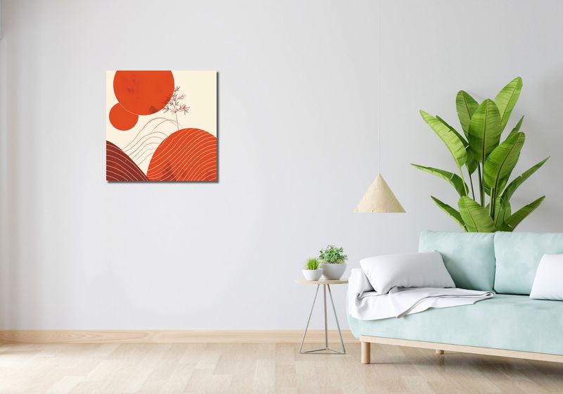 Obraz 60x60cm Ciepło Czerwieni zdjęcie 2