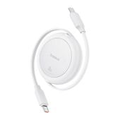 kabel usb baseus free2pull mini usb-c do usb-c, 60w, 1, (biały)