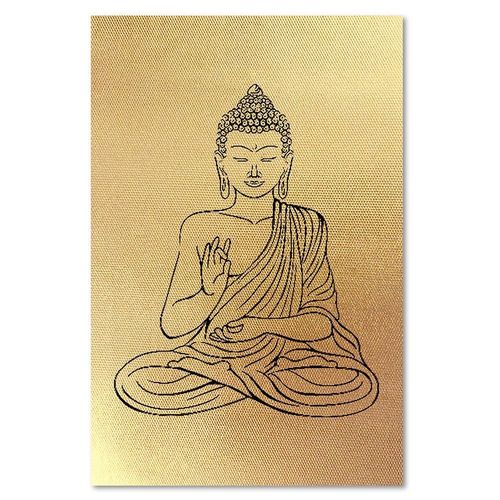 Obraz na płótnie - złoty Canvas, Budda 2 70x100 na Arena.pl