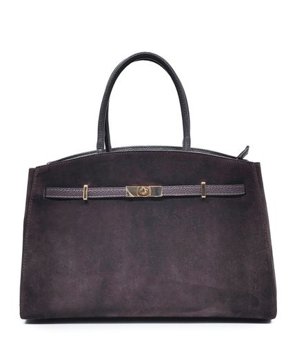 Torebka skóra zamszowa czekoladowa VeraPelle na Arena.pl