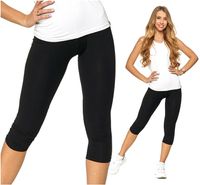 LEGGINSY damskie 3/4 GETRY z wysokim stanem LEGINSY MORAJ KRYJĄCE - L/XL