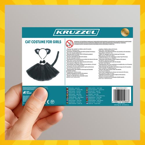 Strój Kotka - Czarny 4El. Kruzzel 26518 zdjęcie 7
