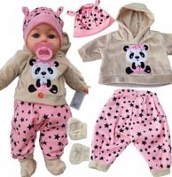 Ubranko dla lalki 45CM BOBAS CIUSZKI KOMPLET DLA LALECZKI DZIEWCZYNKI PANDA