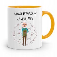 Dla Jubilera Kubek Żółty Najlepszy Jubiler Prezent Z Nadrukiem Ze Zdjęciem